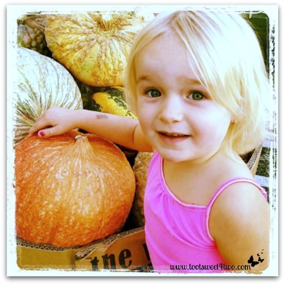 Princess Sweetie Pie picks a pumpkin