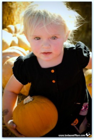 Princess Sweetie Pie with a pumpkin