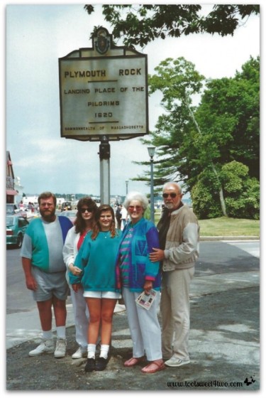 Charlie, Gail, Tiffany, Mom, Dad at Plymouth Rock