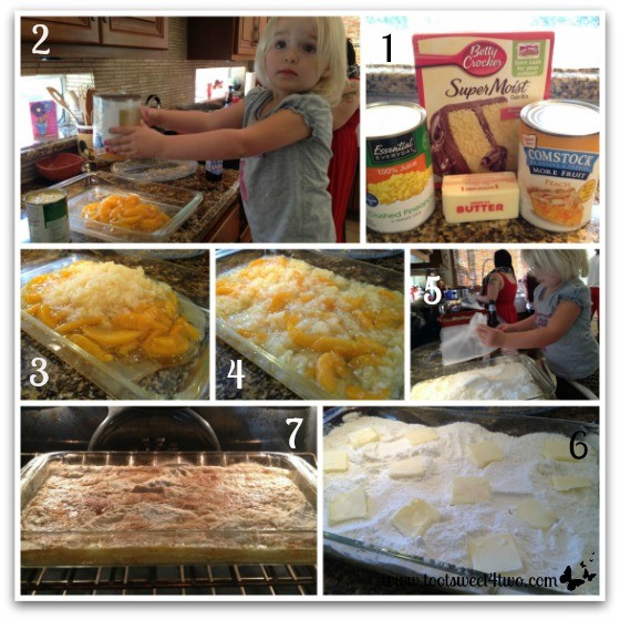 Peach Pineapple Dump Cake tutorial