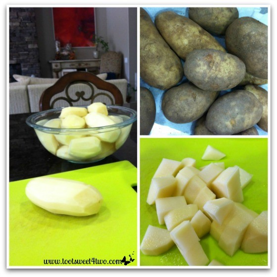 Preparing potatoes