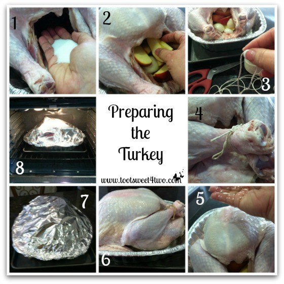 Preparing the turkey