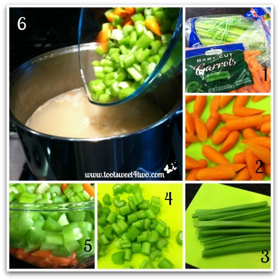 Preparing veggies for Turkey Soup