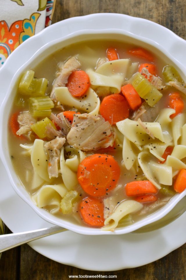 Turkey Noodle Soup Recipe from Scratch - Toot Sweet 4 Two