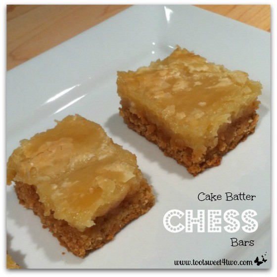 2 Cake Batter Chess Bars