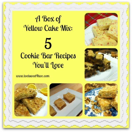 A Box of Yellow Cake Mix - 5 Cookie Bar Recipes You'll Love