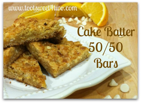 Doubly Delectable Orange-Vanilla Cake Batter 50/50 Bars