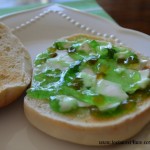 Toasted Bagel with Cream Cheese and Jalapeno Pepper Jelly
