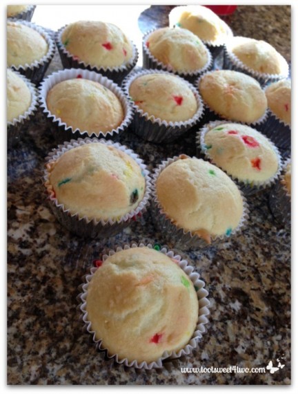 Baked funetti cupcakes
