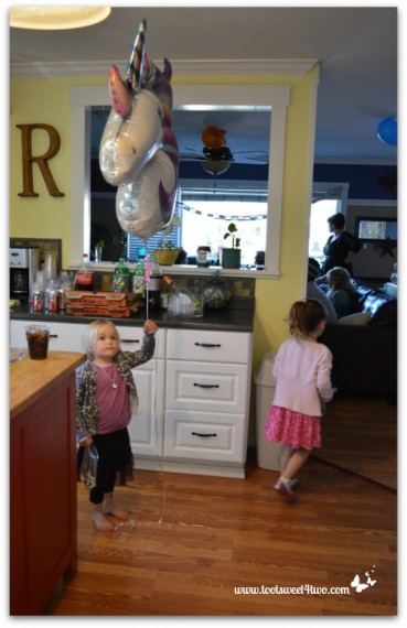 Princess Sweetie Pie with a unicorn balloon