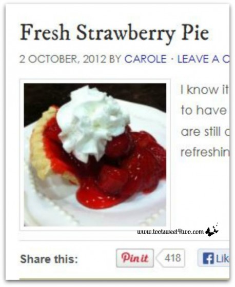 Fresh Strawberry Pie Pinterest Pins