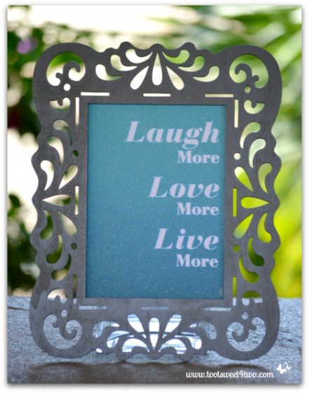 Laugh Love Live card in finished frame