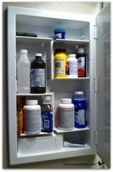 Medicine cabinet with expired contents
