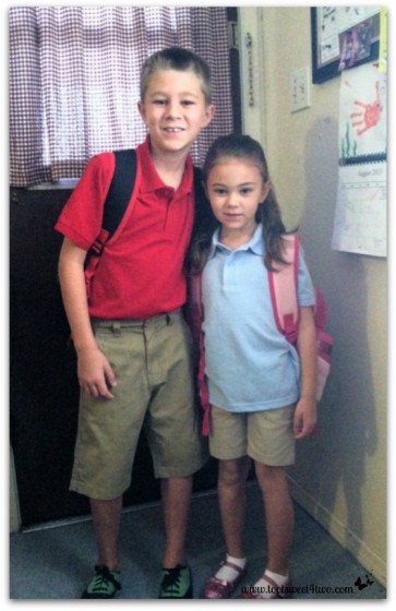 Prince Charming and Princess Sweet Heart on their first day of school