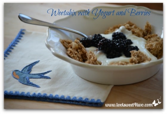 Minute Saver Weetabix with Yogurt and Berries - Toot Sweet 4 Two