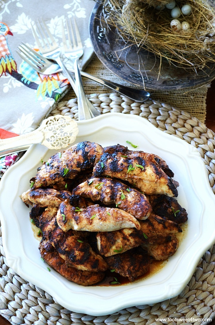 One and Done Grilled Balsamic Chicken Breast Tenders
