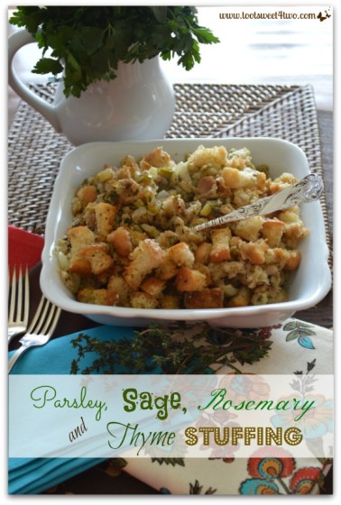 Parsley, Sage, Rosemary and Thyme Stuffing Pinterest