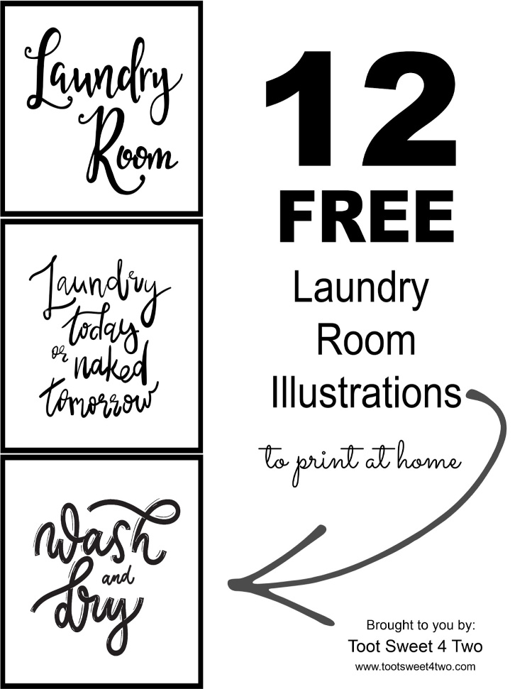 various signs to use in a laundry room