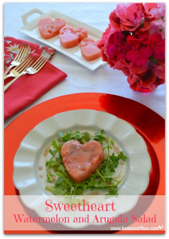 Sweetheart Valentine’s Day Watermelon and Arugula Salad