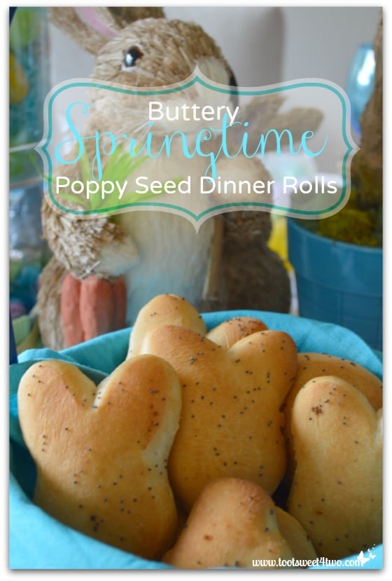 Buttery Springtime Poppy Seed Dinner Roll Bun-nies