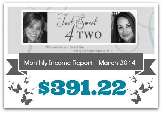 Monthly Income Report – March 2014