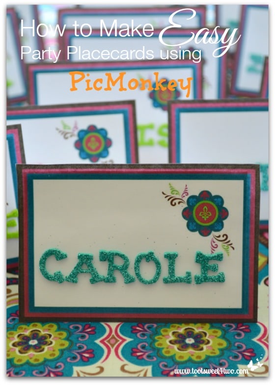 How to Make Easy Party Placecards using PicMonkey