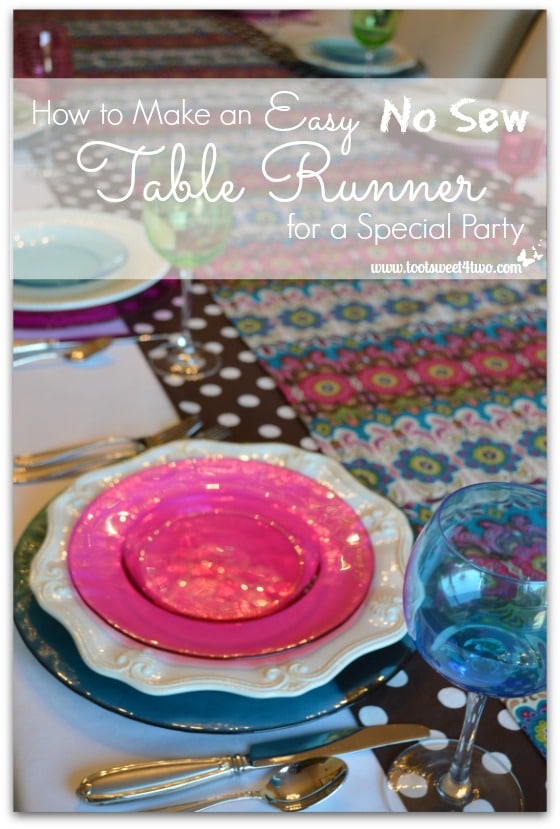 How to Make an Easy No Sew Table Runner