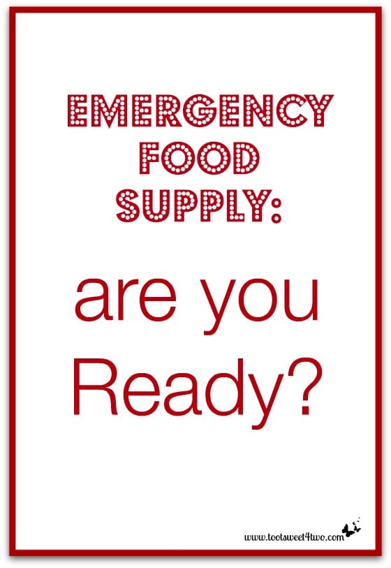 Emergency Food Supply:  are you Ready?