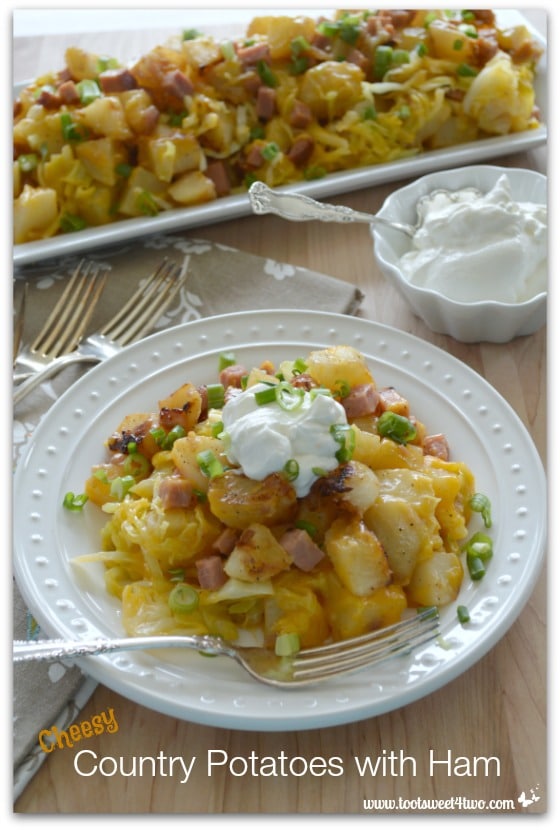 Easy Cheesy Country Potatoes with Ham in a Jiff