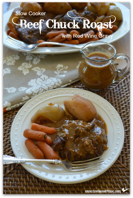 Lazy Sunday Slow Cooker Beef Chuck Roast with Red Wine Gravy