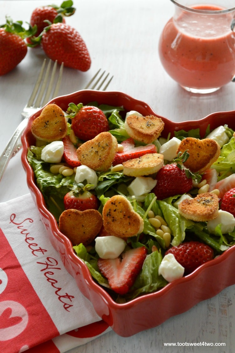Sweetheart Strawberry Salad with Blushing Berry Dressing