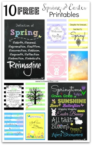 10 FREE Spring and Easter Printables cover
