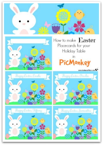 How to Make Easter Placecards for your Holiday Table in PicMonkey - Pic 101