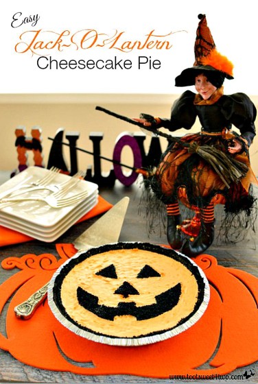 Easy Jack-O-Lantern Cheesecake cover - decorating hack