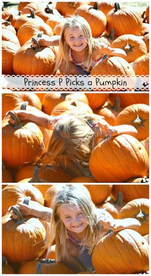 Princess P Picks a Pumpkin collage - decorating hack