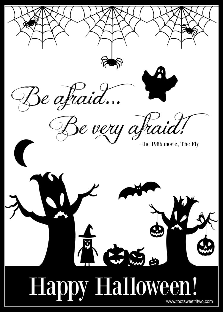 FREE Halloween Printables - Be Afraid