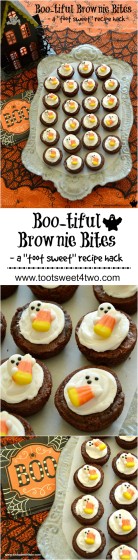 Boo-tiful Brownie Bites Pinterest collage