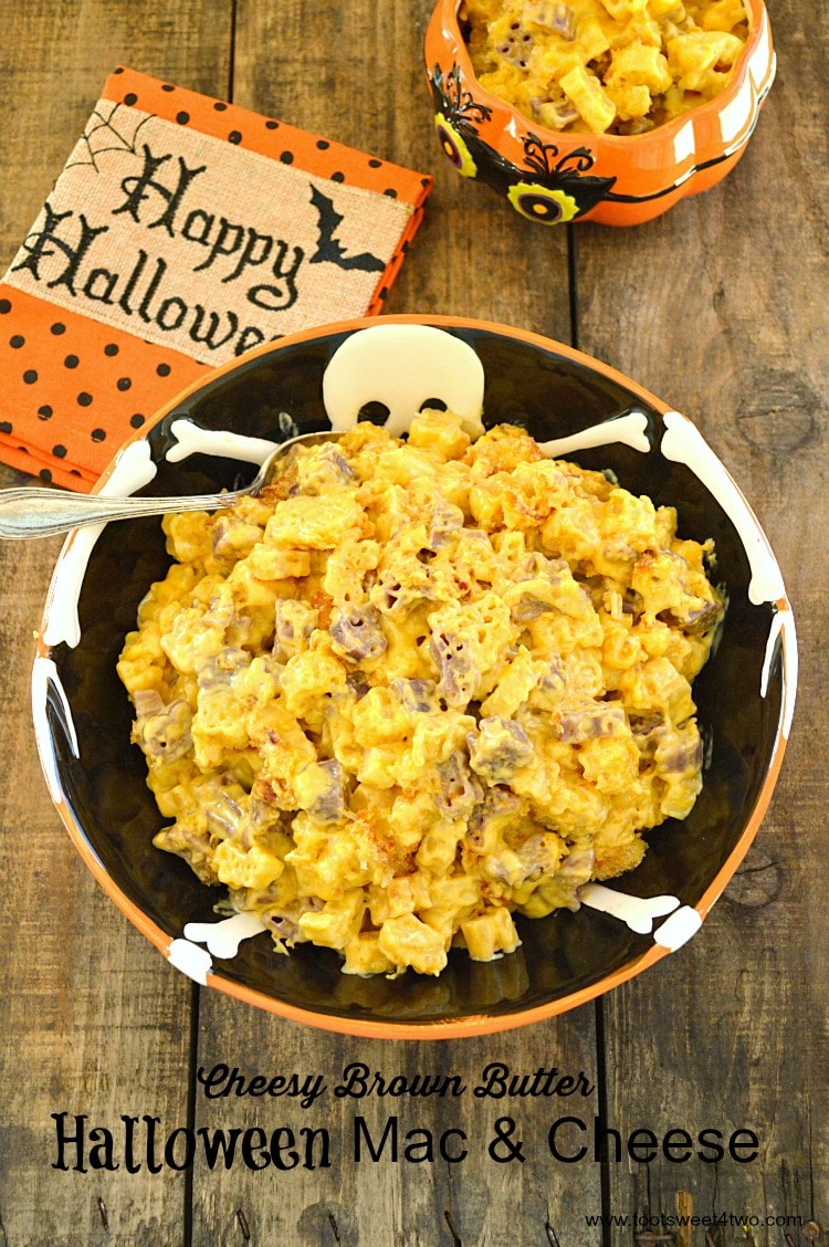 Make Yummy Cheesy Halloween Mac & Cheese at Your Peril!  Toot Sweet 4 Two