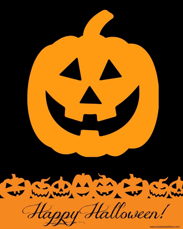 FREE Halloween Printables - Happy Halloween Pumpkin
