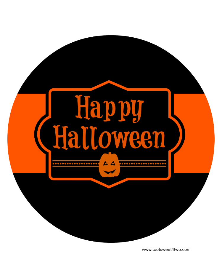 FREE Halloween Printables - Happy Halloween Round