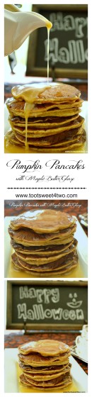 Pumpkin Pancakes with Maple Butter Glaze Pinterest collage