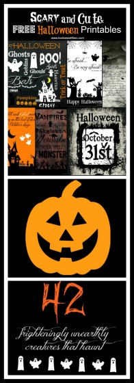 Scary and Cute Printables Pinterest
