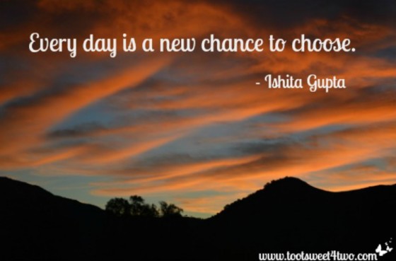 Every day is a new chance to choose - Ishita Gupta quote 750x494