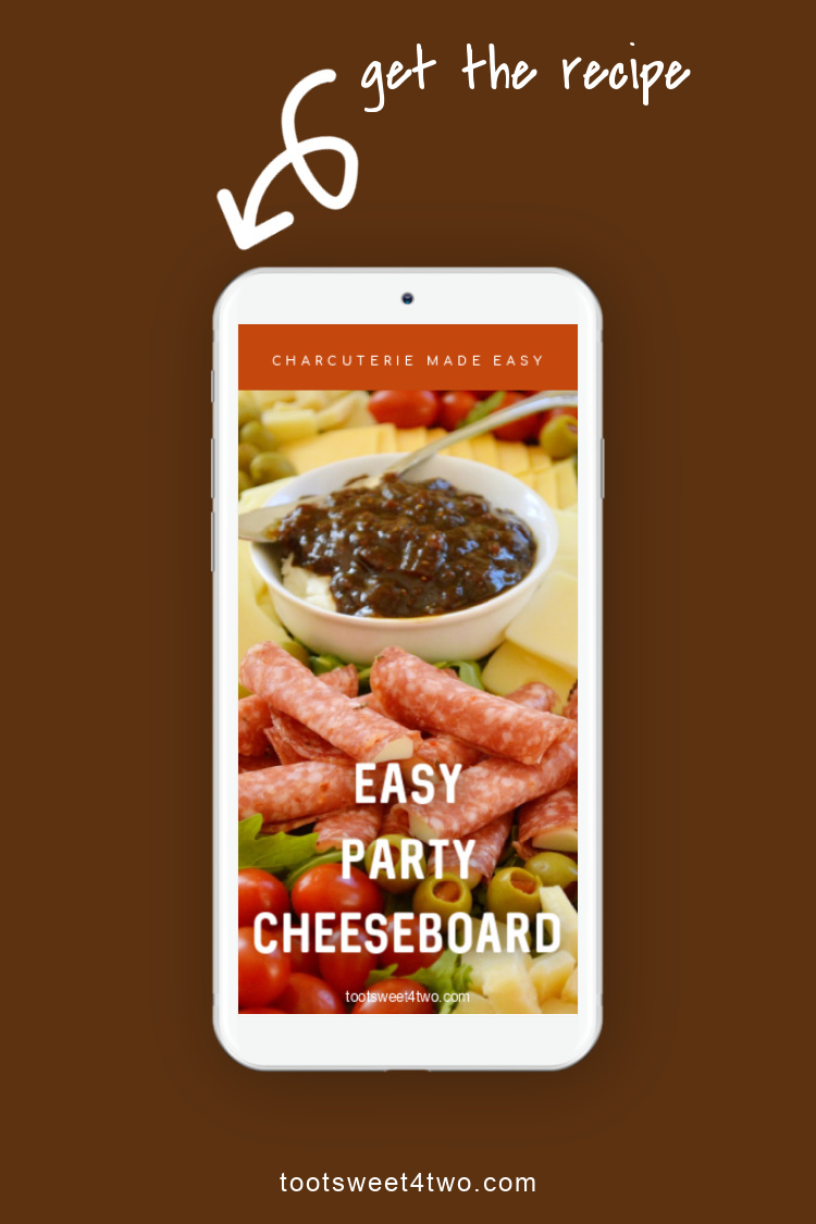 cheeseboard displayed on a cell phone