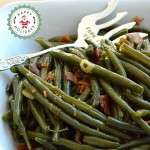 Leftover Holiday Green Beans made with bacon and garlic