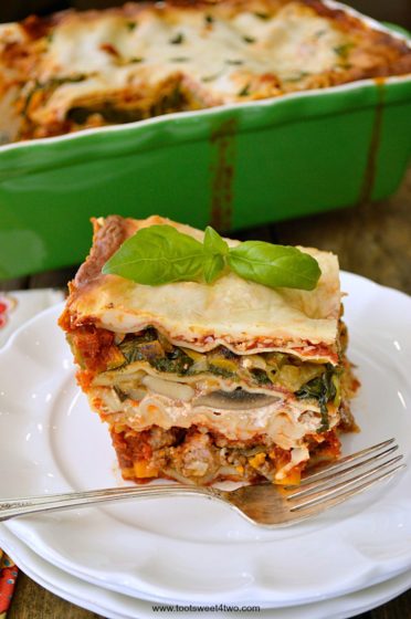 Mile High Veggie Stacked Lasagna - Toot Sweet 4 Two