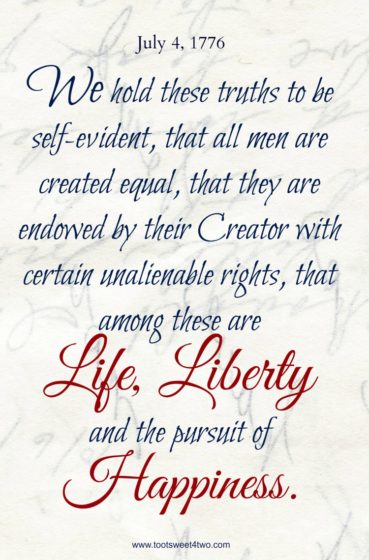 Declaration of Independence Preamble Printable