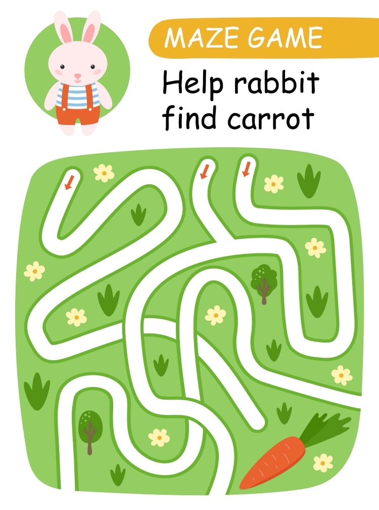 Celebrate Easter with a special Easter Bunny-themed maze game