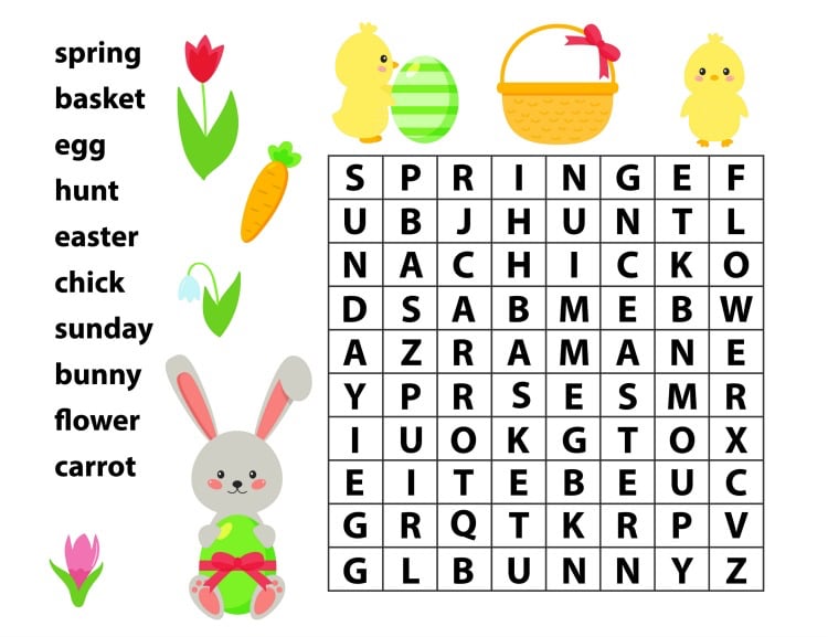 Celebrate Easter with a special Easter word scramble game