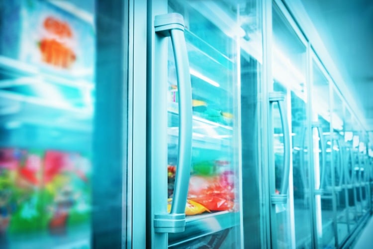 Freezers in Grocery Aisle